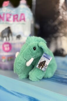 Aqua Minera plüss mamut figura ajándék gyerekeknek türkiz